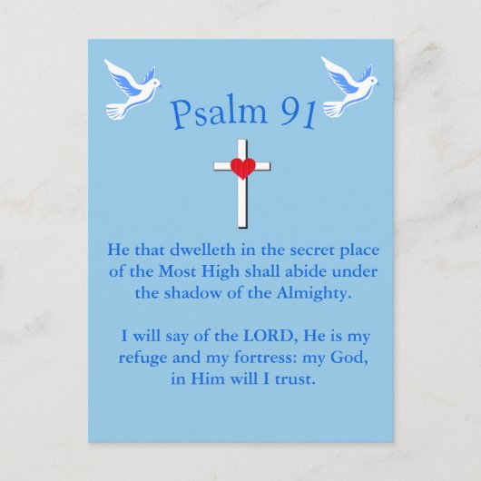 psalm 91 briefkaart (Voorkant)