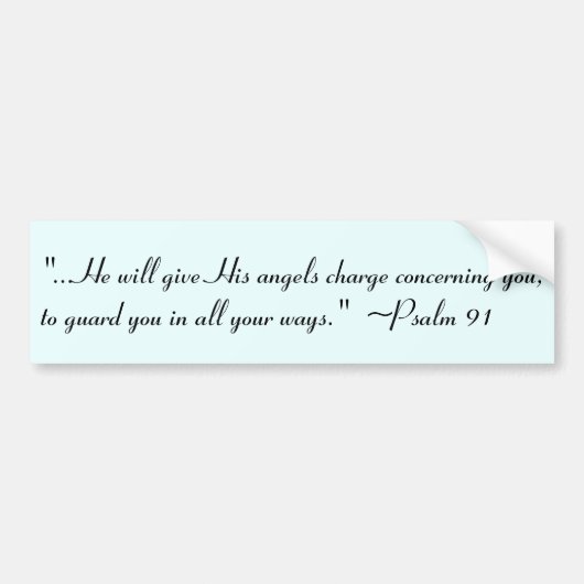 Psalm 91 Bumpersticker (Voorkant)