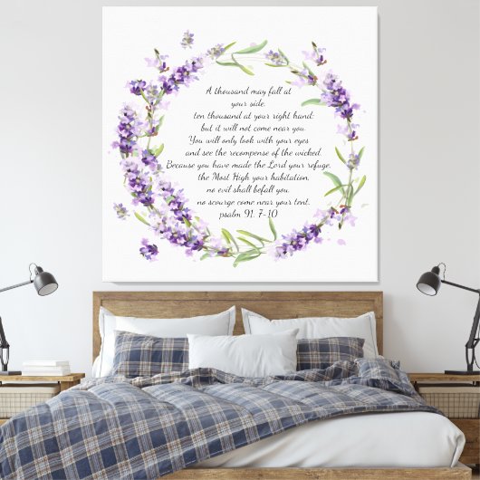 Psalm 91 canvasprint canvas afdruk (Insitu (Slaapkamer))