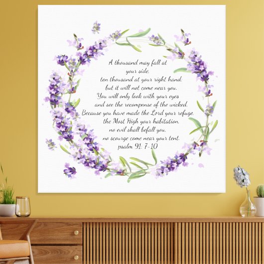 Psalm 91 canvasprint canvas afdruk (Insitu (Woonkamer))