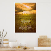 Psalm 91, Christelijk poster met dramatische velde (Keuken)
