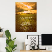 Psalm 91, Christelijk poster met dramatische velde (Thuiskantoor)