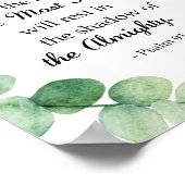 Psalm 91 Christelijke Bijbel Verse Eucalyptus Wrea Poster (Hoek)