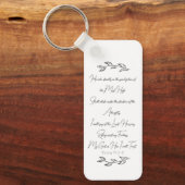 Psalm 91 Christelijke Bijbelverse met botanische b Sleutelhanger (Voorkant)