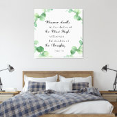 Psalm 91 Christelijke Faith Eucalyptus Wreath Bijb Canvas Afdruk (Insitu (Slaapkamer))