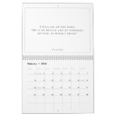 Psalm 91 Christelijke zwarte en witte scripts Kalender (Feb 2026)