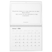Psalm 91 Christelijke zwarte en witte scripts Kalender (Jan 2026)