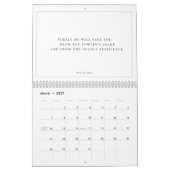 Psalm 91 Christelijke zwarte en witte scripts Kalender (Mar 2027)