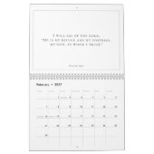 Psalm 91 Christelijke zwarte en witte scripts Kalender (Feb 2027)