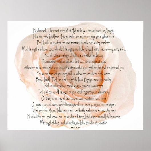Psalm 91 De Heer is mijn toevlucht Poster (Voorkant)