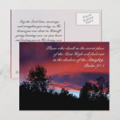 psalm 91 Diegenen die in de geheime plaats wonen, Briefkaart (Voorkant / Achterkant)