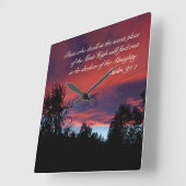 psalm 91 Diegenen die in de geheime plaats wonen, Vierkante Klok (Hoek)