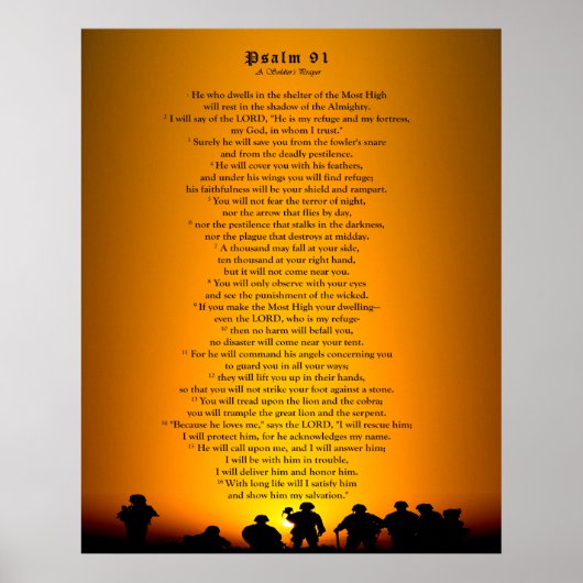 Psalm 91 - Een gebedje van de soldaat Poster (Voorkant)