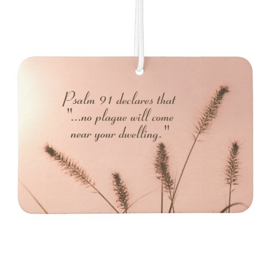 Psalm 91 Er komt geen pest bij uw woning Luchtverfrisser (Voorkant)