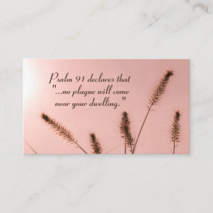 Psalm 91 Er komt geen pest bij uw woning Visitekaartje