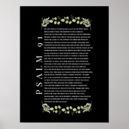 Psalm 91 Eucalyptus Leaves Bible Verses Poster