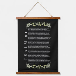 Psalm 91 Eucalyptus Leaves Bible Verses Scroll Han Hangend Wandkleed