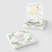 psalm 91 eucalyptus met Christelijk geloof Stenen Onderzetter (Zijkant)