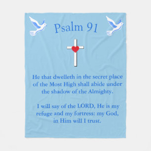 psalm 91 fleece deken