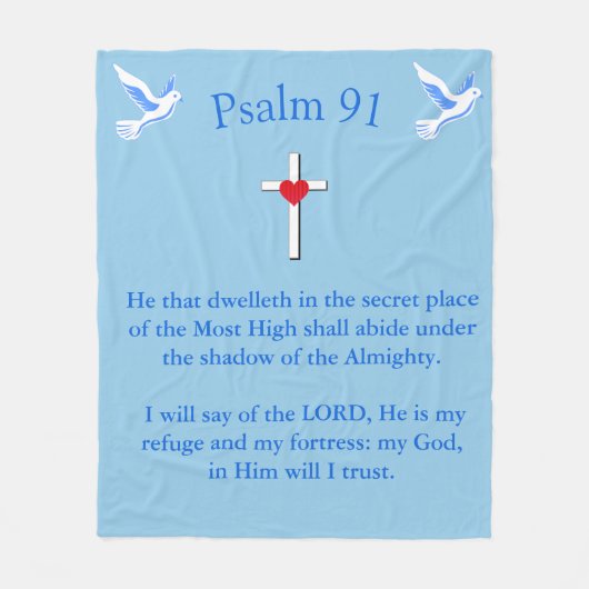psalm 91 fleece deken (Voorkant)