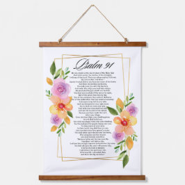 Psalm 91 Floral Geometrisch Lijst Hangend Wandkleed