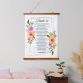 Psalm 91 Floral Geometrisch Lijst Hangend Wandkleed (Slaapkamer)