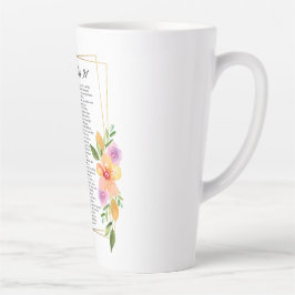 Psalm 91 Floral Geometrisch Lijst Latte Mok