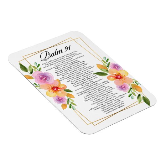 Psalm 91 Floral Geometrisch Lijst Magneet (Rechterzijde)