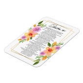 Psalm 91 Floral Geometrisch Lijst Magneet (Linkerzijde)