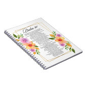 Psalm 91 Floral Geometrisch Lijst Notitieboek (Rechterzijde)