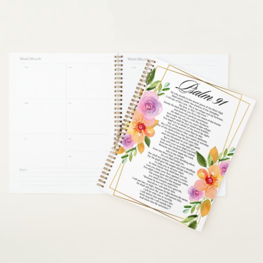 Psalm 91 Floral Geometrisch Lijst Planner (Display)