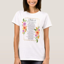 Psalm 91 Floral Geometrisch Lijst T-shirt