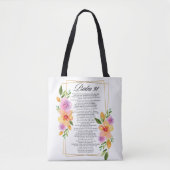 Psalm 91 Floral Geometrisch Lijst Tote Bag (Voorkant)