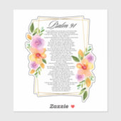 Psalm 91 Geometrisch Lijst Bloemen Sticker (Vel)