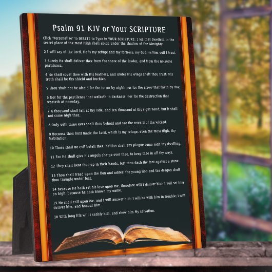 Psalm 91 gifts or Your Favorite Scripture Plaque, Fotoplaat