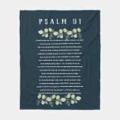 Psalm 91 Green Eucalyptus Leaves Scripture Verse Fleece Deken (Voorkant)