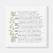 Psalm 91 Greenery Bible Modern Soft Waterverf Magneet (Voorkant)