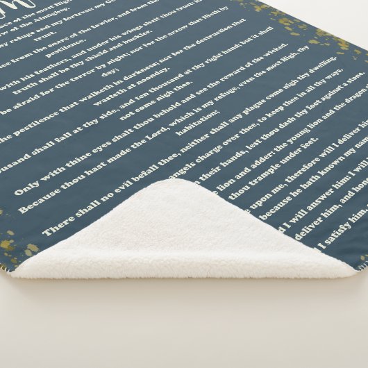 Psalm 91, Groen, Koning James Versie, Bijbelvers Sherpa Deken (3/4)