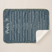 Psalm 91, Groen, Koning James Versie, Bijbelvers Sherpa Deken (Voorkant (horizontaal))