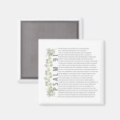 Psalm 91 Groene Bijbeltekstmagneet Magneet (Voorkant / Achterkant)