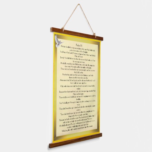 psalm 91 hangend wandkleed (Gebogen)