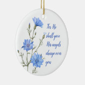 Psalm 91  He Shall Give His Angels Inspirational Keramisch Ornament (Rechts)