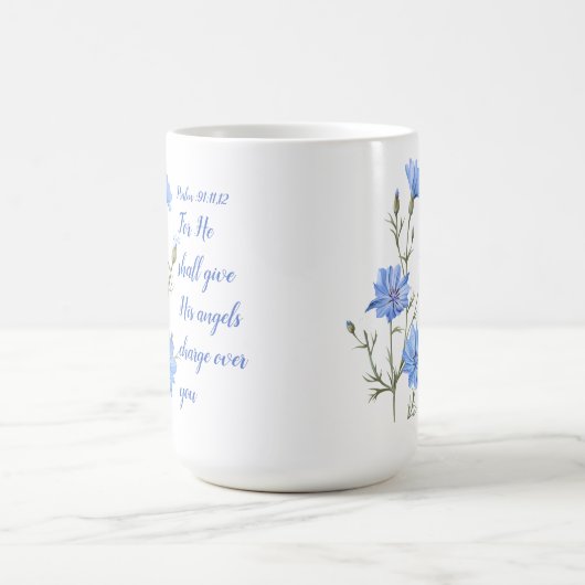 Psalm 91  He Shall Give His Angels Inspirational Koffiemok (Center)