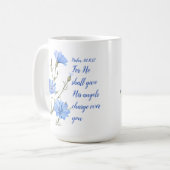 Psalm 91  He Shall Give His Angels Inspirational Koffiemok (Voorkant links)