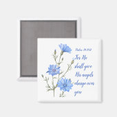 Psalm 91  He Shall Give His Angels Inspirational Magneet (Voorkant / Achterkant)