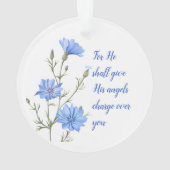 Psalm 91  He Shall Give His Angels Inspirational Ornament (achterkant)