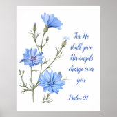 Psalm 91 He Shall Give His Angels Inspirational  Poster (Voorkant)