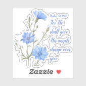 Psalm 91  He Shall Give His Angels Inspirational Sticker (Vel)