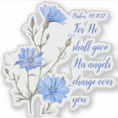 Psalm 91  He Shall Give His Angels Inspirational Sticker (Voorkant)