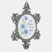 Psalm 91  He Shall Give His Angels Inspirational Tin Sneeuwvlok Ornament (Links)